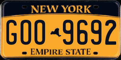 NY license plate GOO9692