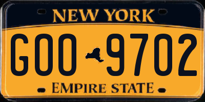 NY license plate GOO9702