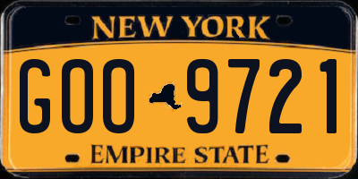 NY license plate GOO9721