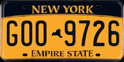 NY license plate GOO9726