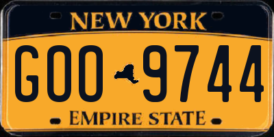 NY license plate GOO9744