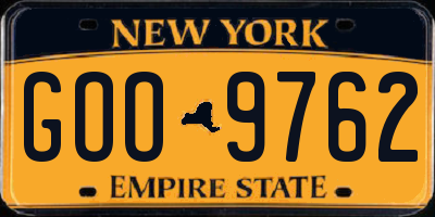 NY license plate GOO9762