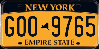 NY license plate GOO9765