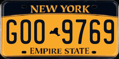 NY license plate GOO9769