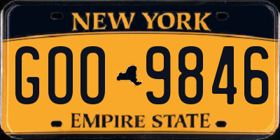 NY license plate GOO9846
