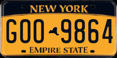 NY license plate GOO9864