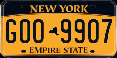 NY license plate GOO9907