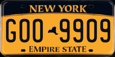 NY license plate GOO9909