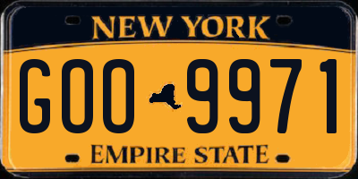 NY license plate GOO9971