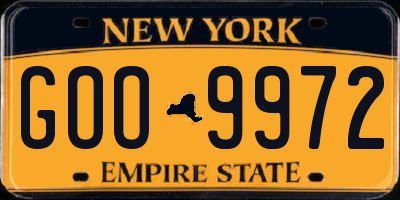 NY license plate GOO9972