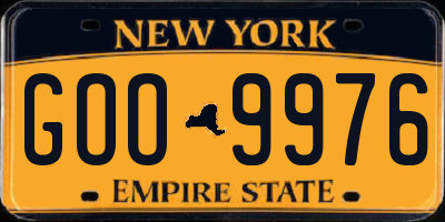 NY license plate GOO9976