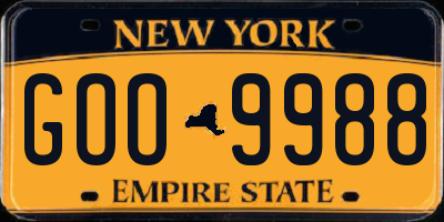 NY license plate GOO9988