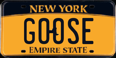 NY license plate GOOSE