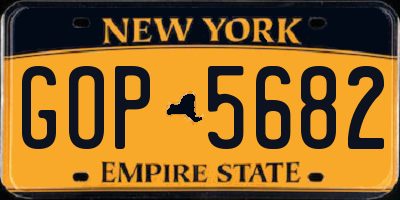 NY license plate GOP5682