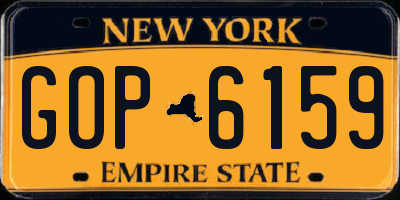 NY license plate GOP6159