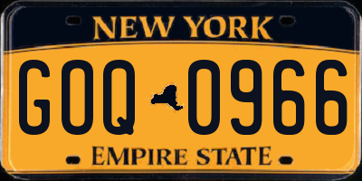 NY license plate GOQ0966