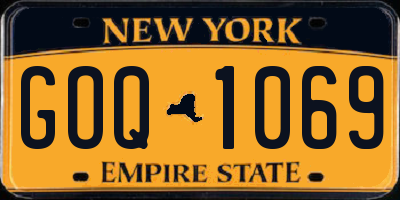NY license plate GOQ1069