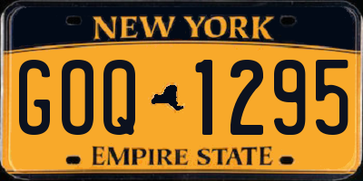 NY license plate GOQ1295