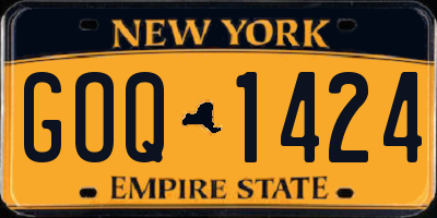 NY license plate GOQ1424