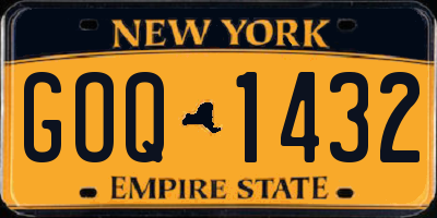 NY license plate GOQ1432