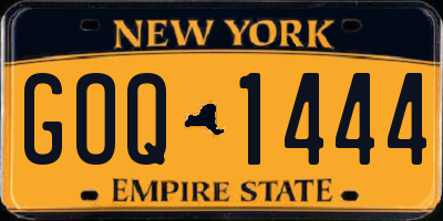 NY license plate GOQ1444