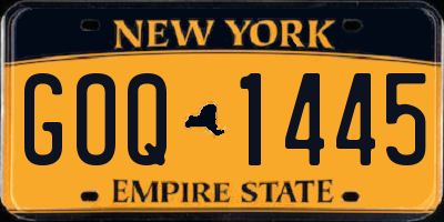 NY license plate GOQ1445