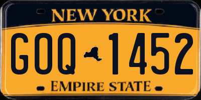 NY license plate GOQ1452
