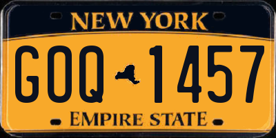 NY license plate GOQ1457