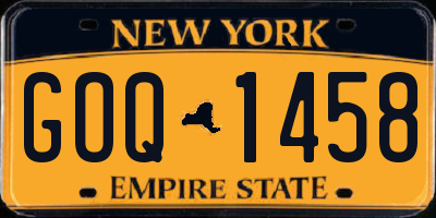 NY license plate GOQ1458