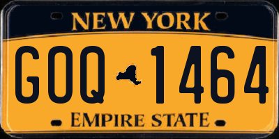NY license plate GOQ1464