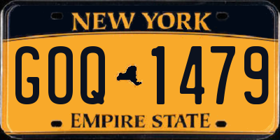 NY license plate GOQ1479