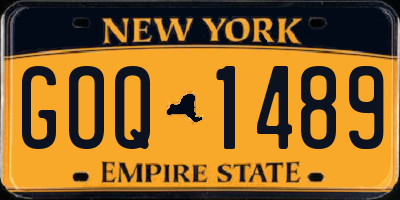 NY license plate GOQ1489