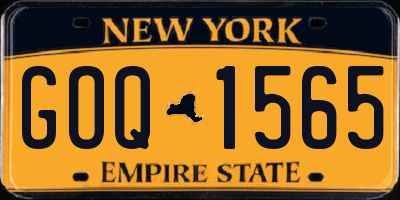 NY license plate GOQ1565