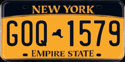 NY license plate GOQ1579