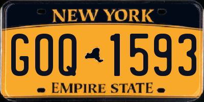 NY license plate GOQ1593