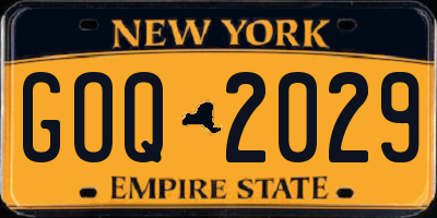 NY license plate GOQ2029