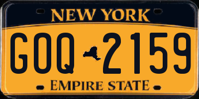 NY license plate GOQ2159