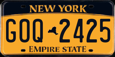 NY license plate GOQ2425