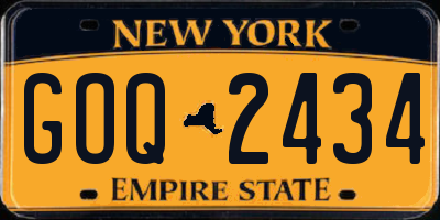 NY license plate GOQ2434