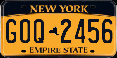 NY license plate GOQ2456