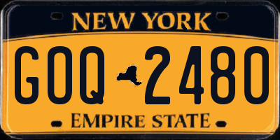 NY license plate GOQ2480