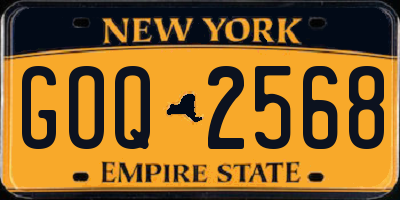 NY license plate GOQ2568