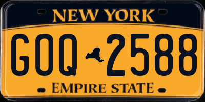 NY license plate GOQ2588