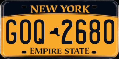 NY license plate GOQ2680