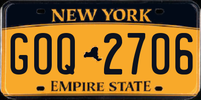 NY license plate GOQ2706