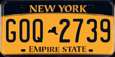 NY license plate GOQ2739
