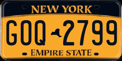 NY license plate GOQ2799
