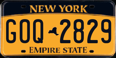 NY license plate GOQ2829