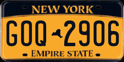 NY license plate GOQ2906
