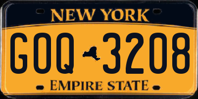NY license plate GOQ3208